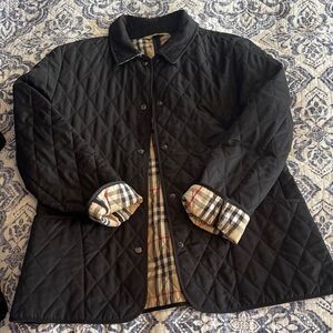 Burberry Black Quilted Jacket M